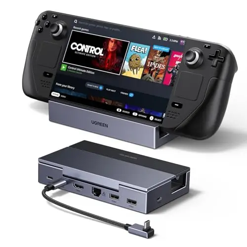 UGREEN Steam Deck Dock mit 4K HDMI, USB A & C, 100W PD-Ladung, Ethernet - Kompatibel mit Steam Deck & mehr