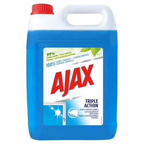 Ajax Glasreiniger 5L - Ideal für Büro, Praxis und Zuhause, 100% streifenfrei