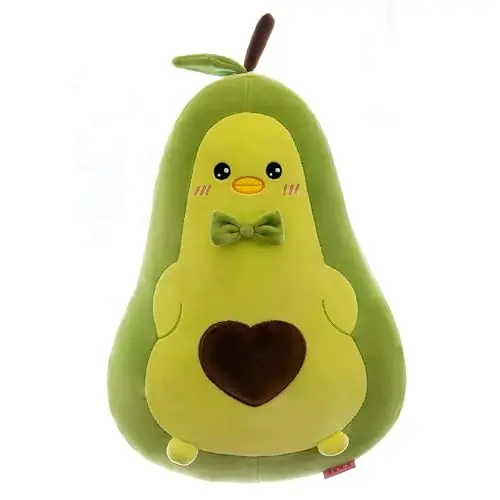 SNOWOLF Avocado Kissen - Weiches Plüschspielzeug für Kinder (60cm, Grün)