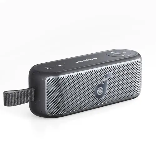 Soundcore Motion 100 Bluetooth Lautsprecher - Ultra-mobiles Design, kraftvoller Bass, IPX7 - Schwarz