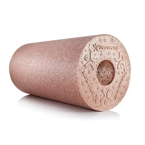 BODYMATE Faszienrolle Mittel-Hart mit E-Book - Rose Gold 30x15cm