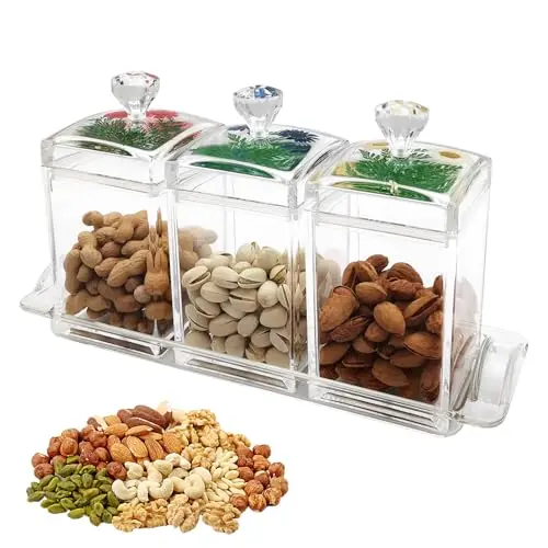 BSDLZCH 3er Set 500ml luftdichte Aufbewahrungsgläser - Ideal für Küche, Bad und Büro