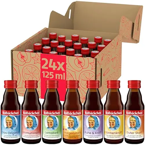 Rotbäckchen Probierpaket Mini, 7 Sorten, 24 Flaschen (125 ml) im Pack