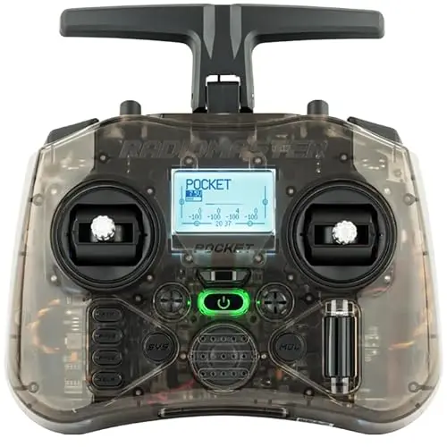 Radiomaster Pocket ELRS Controller mit Hall-Gimbal für FPV Drohnen, RC-Hubschrauber, Autos und Boote (Ohne 18650 Batterien)