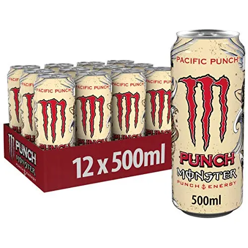 Monster Energy Pacific Punch - Erfrischender Energy Drink mit Punsch-Geschmack - 12 x 500 ml Dosen