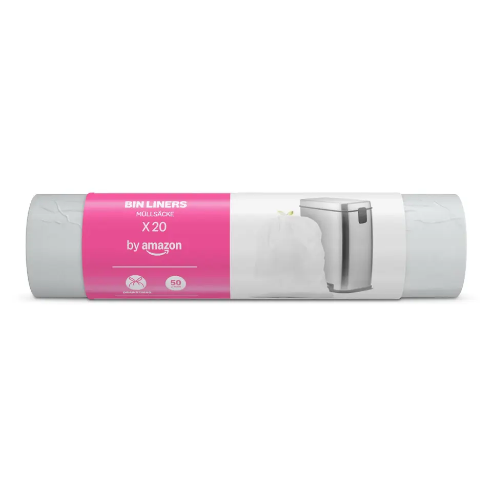 Amazon Müllbeutel 20 x 50 L (Früher Our Essentials) - Verpackung kann variieren