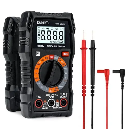 KAIWEETS KM100s Digital Multimeter für AC/DC Spannung, Strom, Widerstand, Durchgang und Diode