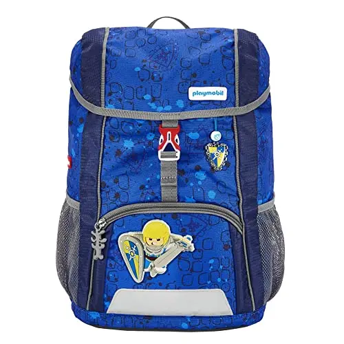 Step by Step Rucksack-Set Kid Playmobil „Novelmore Arwynn“, ergonomisch, für Kindergarten und Freizeit, 13 l, Blau