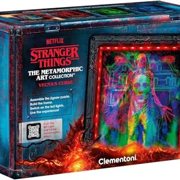 Stranger Things Vecna Metamorphic Art Puzzle - 520 Teile mit beleuchtetem Rahmen - Ideal für Fans & Sammler