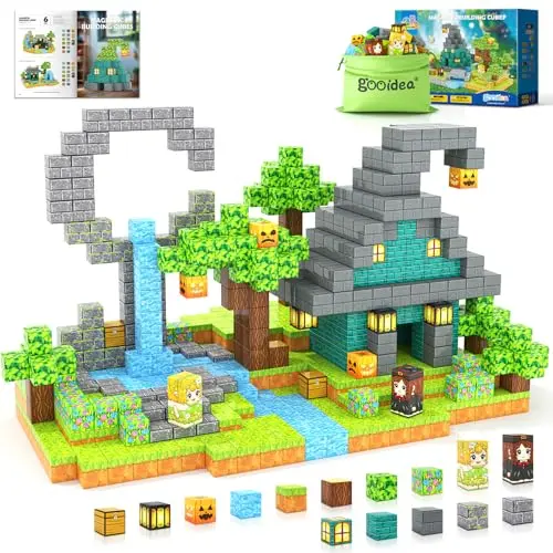 Magnetische Bausteine Set für Kinder ab 3 Jahren - Kreatives Bauen und Spielen für Jungen und Mädchen