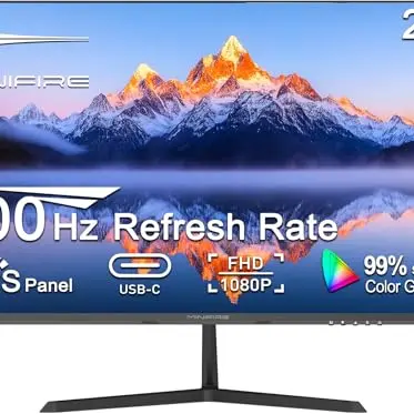 27-Zoll Monitor mit rahmenlosem Design, IPS, 100Hz, FHD (1080P), FreeSync, Eye-Care - Schwarz