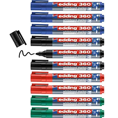Edding 360 Drywipe Marker Rundspitze 1,5-3 mm (10er Pack)