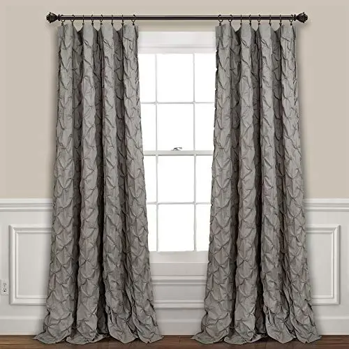 Lush Decor Ravello Pintuck Vorhang, 84" x 52", Grau