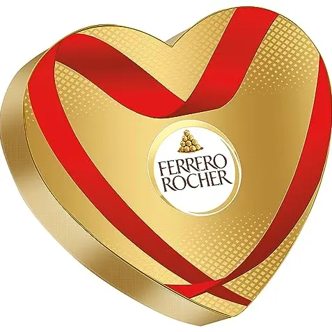 Ferrero Rocher Herz – Knusprige Nuss-Pralinen in dekorativer Schachtel – 125 g