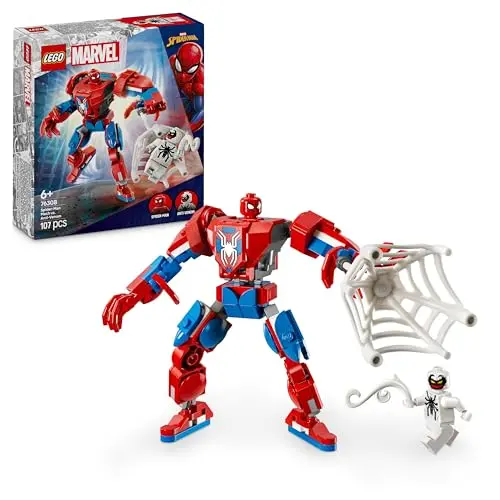 LEGO Marvel Spider-Man Mech vs. Anti-Venom - Bauset mit 2 Minifiguren für Kinder ab 6 Jahren
