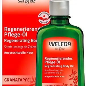 WELEDA Bio Granatapfel Körperöl - Naturkosmetik Hautpflege Massageöl mit Jojoba-, Sesam- & Macadamiaöl (vegan, 100ml)