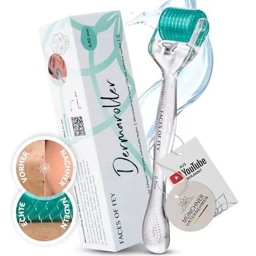 FACES OF FEY Dermaroller Gesicht 0,5mm für Micro Needling zuhause