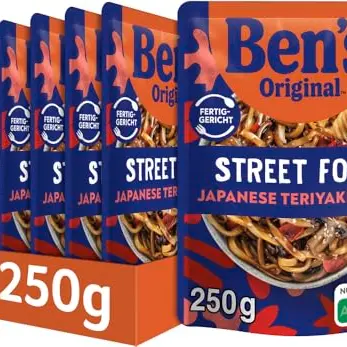 BEN'S ORIGINAL™ Japanische Teriyaki-Nudeln, Fertiggericht, 6x250g