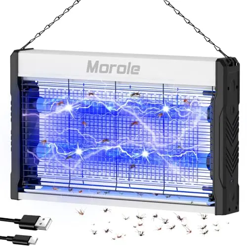 Morole 3200V Insektenvernichter mit UV-LED, Kabel, Wandmontage, für Garten & Innen