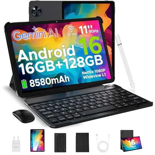 DOOGEE U11 11 Zoll Tablet - 16GB+128GB, 8580mAh, Octa-Core, Gaming-Tablet mit Tastatur, Maus, Stift und Hülle
