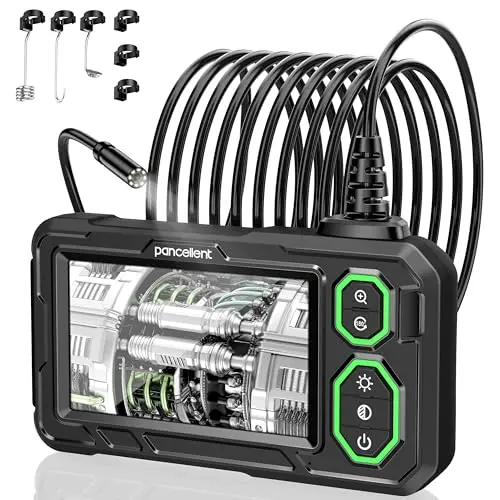 Pancellent Endoskop Inspektionskamera mit 4,3 Zoll Display und 8 LED-Leuchten, 5 m wasserdicht