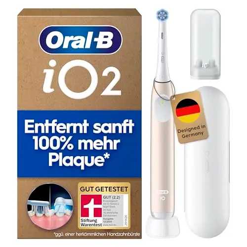 Oral-B iO Series 2 Elektrische Zahnbürste - inkl. 1 Bürste & Reise-Etui - 3 Putzmodi - Pink