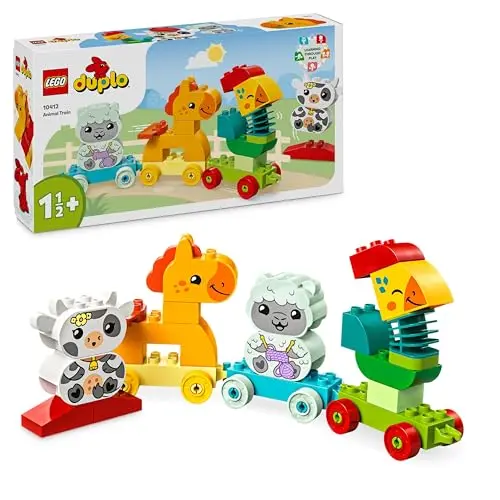 LEGO DUPLO Tierzug - Kreatives Zug-Spielzeug für Kleinkinder ab 1 ½ Jahren, ideales Geburtstagsgeschenk