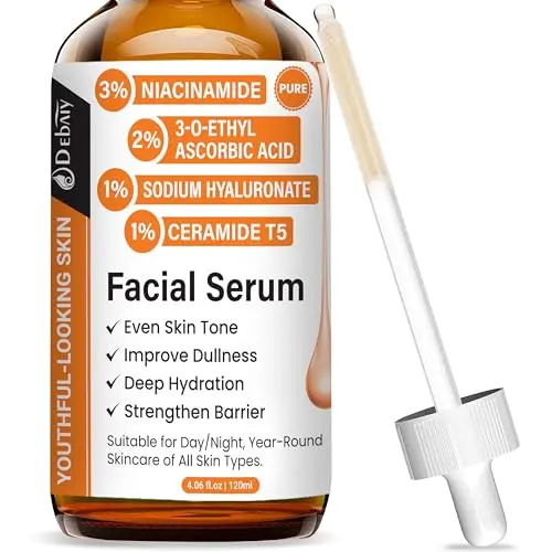 DEBAIY Vitamin C Gesichtsserum mit Niacinamid und Ceramiden – Anti-Aging & Faltenreduzierung (120 ml)