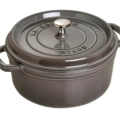 STAUB Cocotte Gusseisen-Bräter mit Deckel, 26 cm, Graphit-Grau