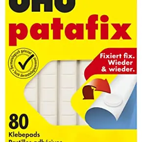 UHU patafix Klebepads, wieder ablösbar, weiß, 80 Stück