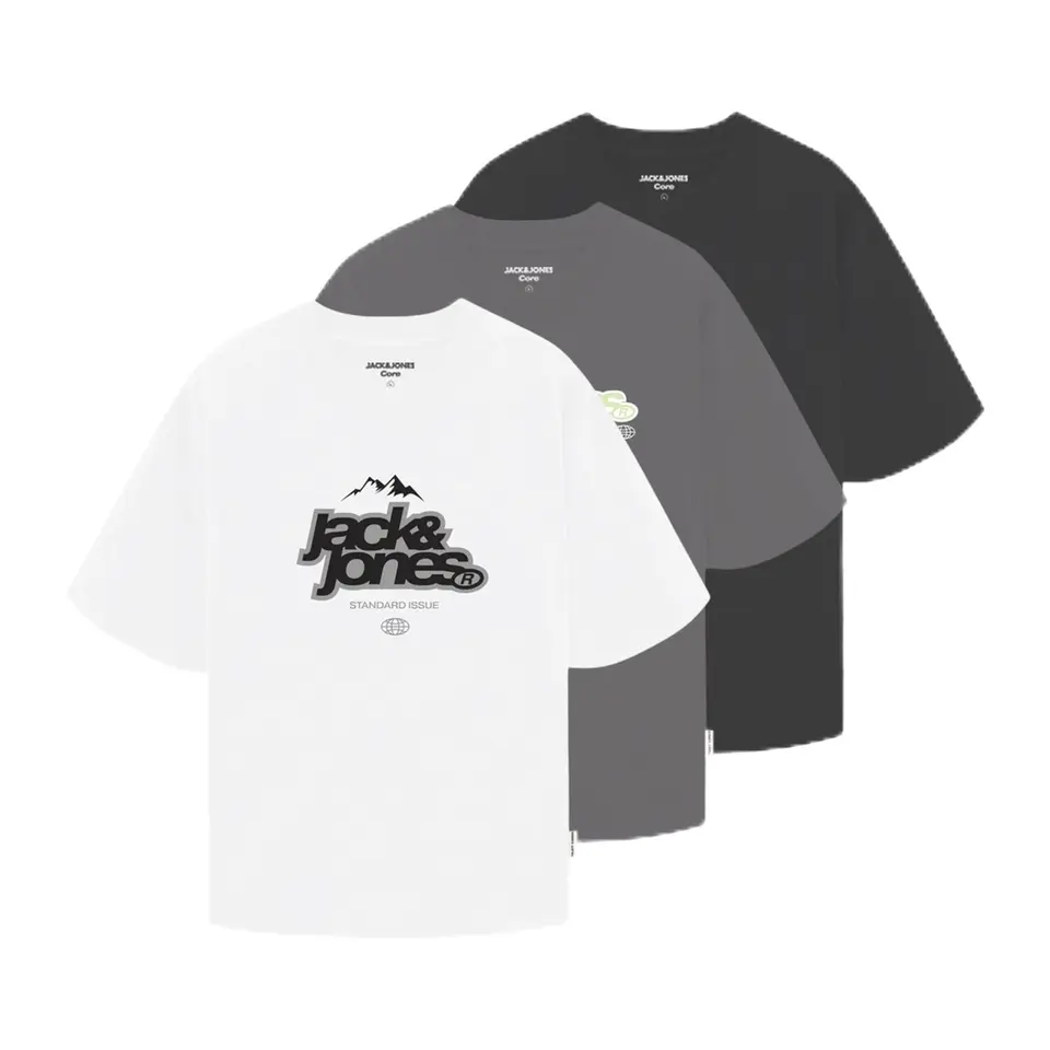 JACK & JONES Jcoflare Front Tee Ss Crew Neck 3Pk Mp