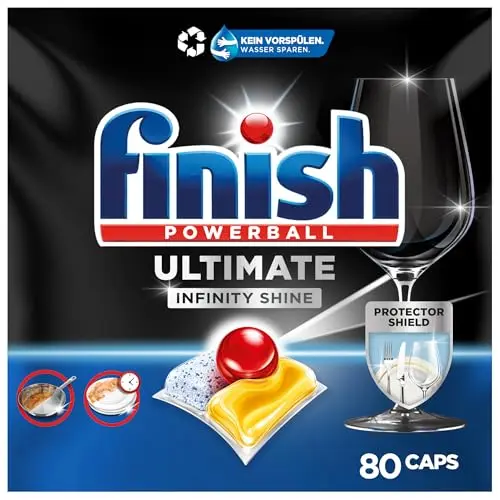 Finish Ultimate Infinity Shine Citrus Spülmaschinentabs – 80 Tabs für ultimative Reinigung und Glanz
