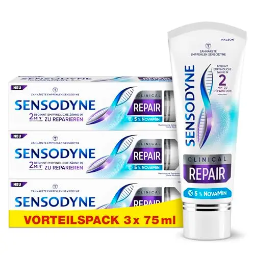 Sensodyne Clinical REPAIR Zahnpasta für empfindliche Zähne, 3x 75ml