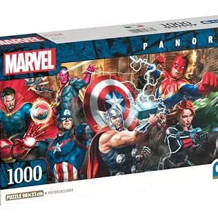 Clementoni Marvel Panorama Puzzle 1000 Teile für Erwachsene - 98 x 33 cm