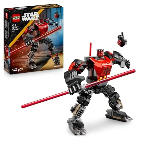 LEGO Star Wars 75411 Darth Maul Mech - Spielzeugfigur mit Lichtschwert - Geschenk für Jungen ab 6 Jahren