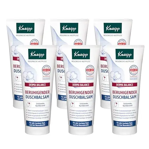 Kneipp DERMA BALANCE Beruhigender Duschbalsam für trockene Haut und Neurodermitis, 6x200ml