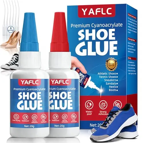 Schuhkleber Extra Stark Wasserfest 40g – Hitzebeständiger, transparenter Schuhsohlenkleber für Turnschuhe, Lederschuhe, Sandalen & Hausschuhe
