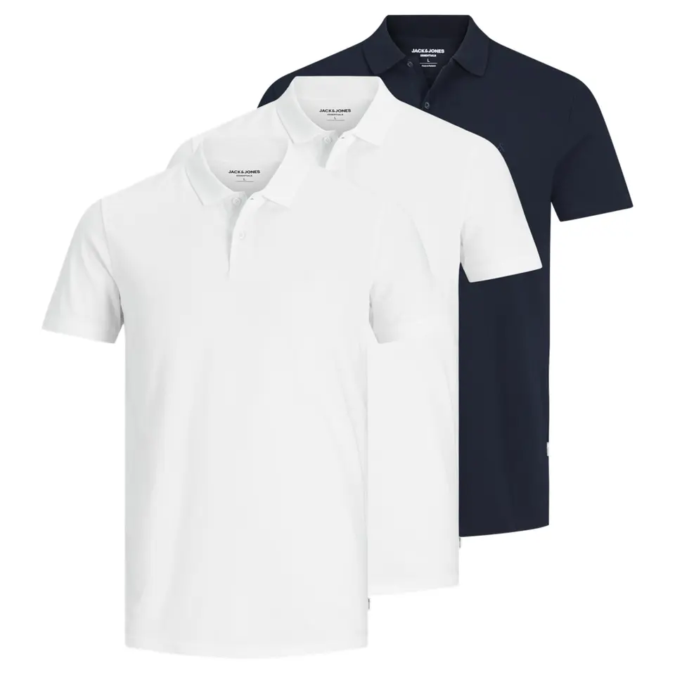 JACK & JONES Jjebasic Polo Ss 3Pk Mp Noos