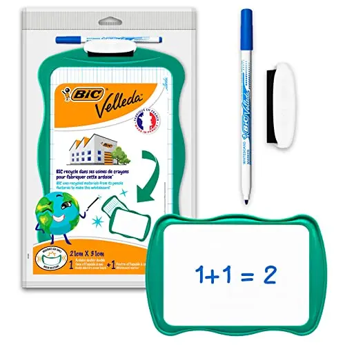 Bic Velleda Whiteboard 21x31cm mit Stift und Wischer