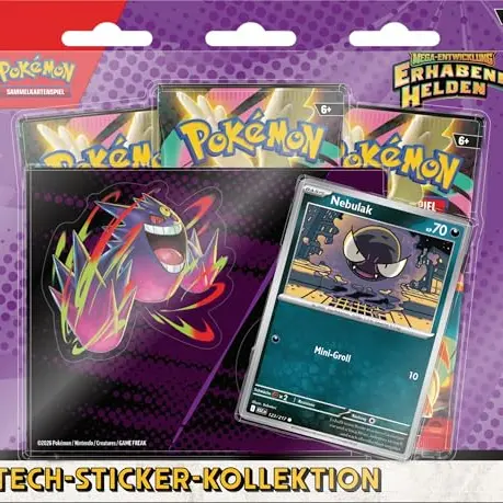 Pokémon-Sammelkartenspiel: Mega-Entwicklung – Erhabene Helden Nebulak (1 Promokarte und 3 Boosterpacks)