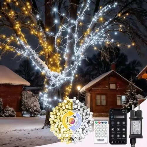 50m LED Lichterkette mit App Steuerung und Fernbedienung - 17 Modi, wasserdicht für Weihnachten, Party und Hochzeit