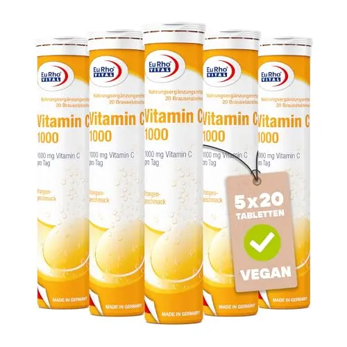 Vitamin C 1000 Brausetabletten – Nahrungsergänzung zur Unterstützung des Immunsystems | 100 Tabletten