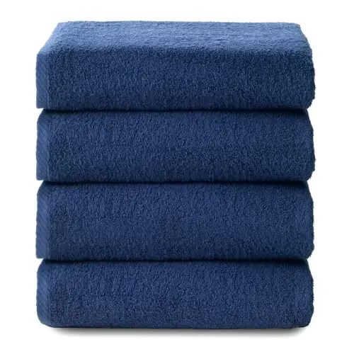Top Towel Plus Badetücher - 4 Handtücher - 30x50 cm - 100% Baumwolle - Marine