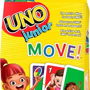 UNO Junior Move! - Aktives Kartenspiel für Kinder ab 3 Jahren mit Bewegungskarten