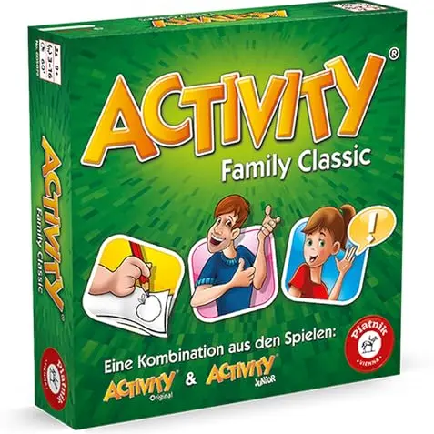 Piatnik 6050 Activity Family Classic - Pantomime, Zeichnen, Partyspiel für 3 bis 16 Spieler, ab 8 Jahren