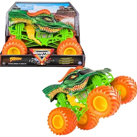 Monster Jam Dragon Monster Truck – Spielzeugauto im Maßstab 1:24, ab 3 Jahren