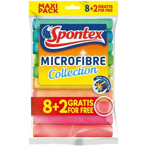 Spontex Mikrofasertücher - 10 bunte Allzwecktücher