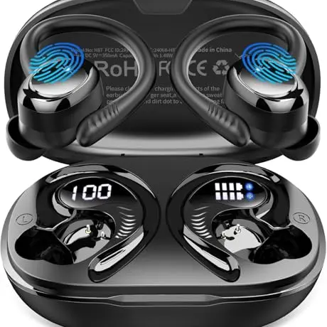 Bluetooth 5.4 Sportkopfhörer – Kabellose In-Ear Bluetooth Kopfhörer mit 50H Akkulaufzeit und IP7 Wasserschutz