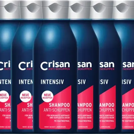 Crisan Anti-Schuppen Shampoo, 6 x 250 ml, Pflege für Kopfhaut & Haar