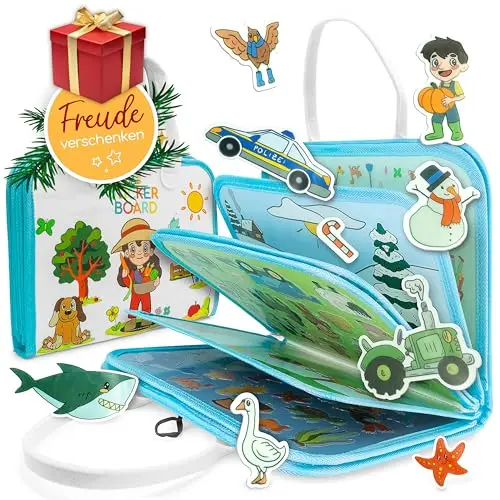 zoula kidz® Stickerbuch für Kinder ab 3 Jahren - wiederverwendbare Sticker ohne Klebstoff - Stickerheft mit herausnehmbaren Seiten